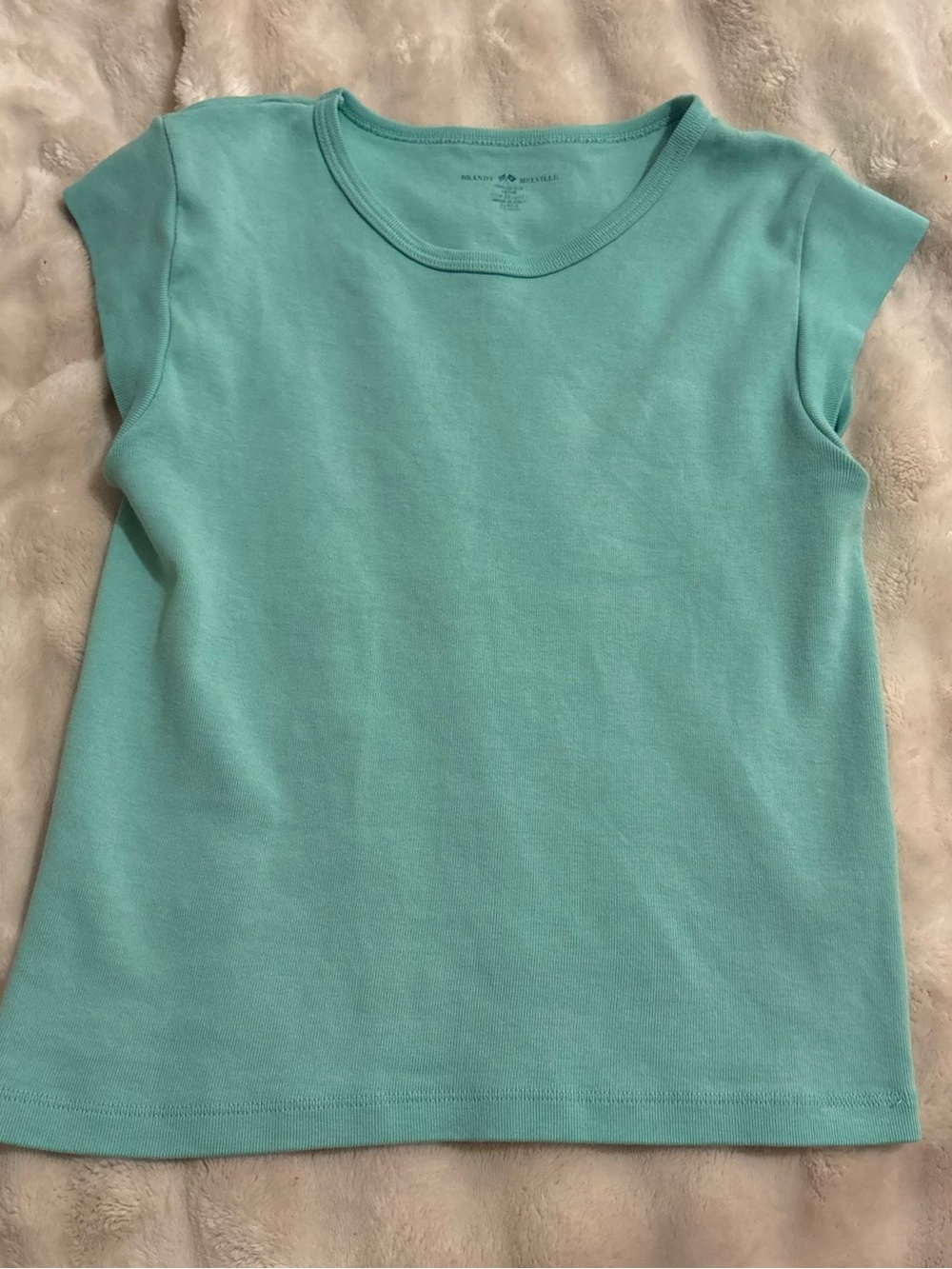 Brandy melville rare teal baby tee